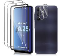 Tempered Glass For Samsung Galaxy A25 5g And Rear Camera Protector, 2+2 Pieces Screen Protector Film, 9h Hardness High Definition Bubble-Free Scratch Resistant