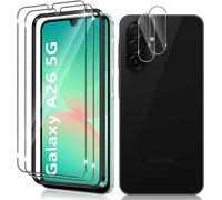 Tempered Glass For Samsung Galaxy A26 5g, 2+2 Pieces Screen Protector Film And Rear Camera Protector With Installation Tools, 9h Hardness High Definition Bubble-Free