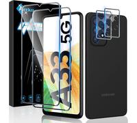 Tempered Glass For Samsung Galaxy A33 5g + Rear Camera Protector [2 + 2 Pieces], [Bubble-Free] Anti-Scratch 9h Hardness Tempered Glass Screen Protector For Samsung A33 5g [Transparent]