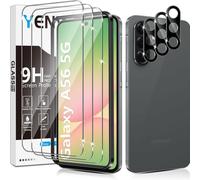 Tempered Glass For Samsung Galaxy A56 5g, 3 Pieces Screen Protector Film And 3 Pieces Rear Camera Protector For Samsung A 56 5g, Anti Scratch, 9h Hardness Glass, Bubble-Free