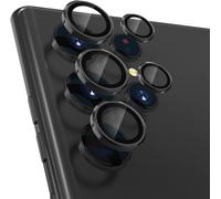 Tempered Glass For Samsung Galaxy S22 Ultra (2022) \ Rear Camera Protector [3+2] 9h Protective Film Lens \ Black