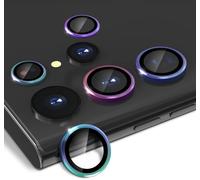 Tempered Glass For Samsung Galaxy S22 Ultra (2022) \ Rear Camera Protector [3+2] 9h Protective Film Lens \ Colorful