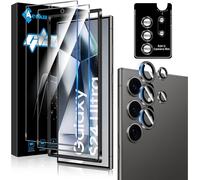 Tempered Glass For Samsung Galaxy S24 Ultra 5g With Rear Camera Protector [2 + 1 Pieces], Individual Camera Lens Protection For All Cases, 9h Hardness Hd Glass Screen Protector Film