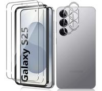 Tempered Glass For Samsung Galaxy S25, 2+2 Pieces Screen Protector Film And Rear Camera Protector With Installation Tools, 9h Hardness High Definition Bubble-Free