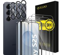 Tempered Glass For Samsung Galaxy S25 5g, 3 Pieces Screen Protectors And 3 Pieces Rear Camera Protector, 9h Hardness Screen Protector Hd Clarity Anti-Scratch Glass Protection Film