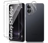 Tempered Glass For Samsung Galaxy S25 Edge, 2+2 Pieces Screen Protector Film And Rear Camera Protector, 9h Hardness Film High Definition Bubble-Free