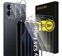 Tempered Glass For Samsung Galaxy S25 Edge, 3 Pieces Screen Protectors And 3 Pieces Rear Camera Protector, 9h Hardness Screen Protector Hd Clarity Anti-Scratch Glass Protection