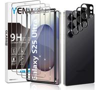 Tempered Glass For Samsung Galaxy S25 Ultra 5g Protection Screen, 3 Pieces Screen Protector Film And 3 Pieces Rear Camera Protector For Samsung S 25 Ultra, Anti-Scratch, 9h Hardness Glass