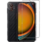 Tempered Glass For Samsung Galaxy Xcover 7 Pro, 2 Pieces Screen Protector And 2 Pieces Rear Camera Protector, 9h Hardness, Hd, Anti-Scratch, Bubble-Free, Easy To Install