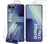 Tempered Glass For Samsung Galaxy Z Flip 7, 2+2+2 Pieces Screen Protector Hydrogel Film And Rear Camera Protection, 9h Hardness High Definition Scratch Resistant