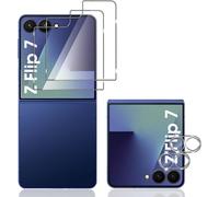 Tempered Glass For Samsung Galaxy Z Flip 7 / Z Flip7, 2 Pieces Rear Screen Protector With 2 Pieces Rear Camera Protector, 9h Hardness Film Lens Ultra Hd Tempered Glass