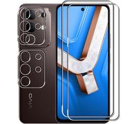 Tempered Glass For Vivo 29 4g, 2 Pieces Screen Protector Films And 2 Pieces Rear Camera Protectors, 9h Hardness, Hd, Anti-Scratch, Bubble-Free, Easy To Install