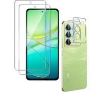 Tempered Glass For Vivo V30 Lite 4g, 2 Pieces Screen Protector Film And 2 Pieces Rear Camera Protector, Bubble Free, Double Protection