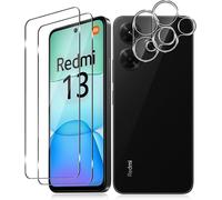 Tempered Glass For Xiaomi 13 4g/Poco M6 4g, 2+2 Pieces Screen Protector Film And Rear Camera Protector, 9h Hardness Film High Definition Bubble-Free