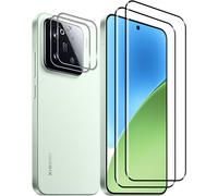Tempered Glass For Xiaomi 15, 2 Pieces Screen Protector Film And 2 Pieces Rear Camera Protector, Bubble Free, Double Protection