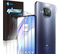 Tempered Glass For Xiaomi Mi 10t Lite 5g [3 Pieces] + Rear Camera Protector [3 Pieces], 9h Hardness Tempered Glass [Bubble-Free] Anti-Scratch Film Screen Protector For Xiaomi Mi 10t Lite 5g