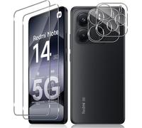 Tempered Glass For Xiaomi Note 14 5g, 2+2 Pieces Screen Protector Film And Rear Camera Protector, 9h Hardness Film High Definition Bubble-Free