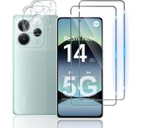Tempered Glass For Xiaomi Note 14 5g (Not For 14 4g), [2+2 Pieces] Screen Protector And Rear Camera Protector, 9h Hardness, Anti-Scratch, Bubble-Free Hd Glass Screen Protectors