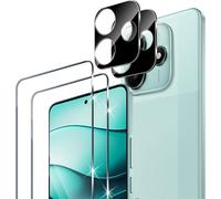 Tempered Glass For Xiaomi Note 14 5g With Black Rear Camera Protector, 9h Hardness Bubble-Free Screen Protector, Ultra Hd Tempered Glass Film [2+2 Pieces]