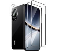 Tempered Glass For Xiaomi Poco F7 5g, 2 Pieces Screen Protector Film And 2 Pieces Rear Camera Protector, 9h Hardness, Hd, Anti-Scratch, Bubble-Free, Easy To Install