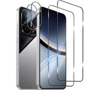 Tempered Glass For Xiaomi Poco F7 5g, 2 Pieces Screen Protector Film And 2 Pieces Rear Camera Protector, Bubble Free, Double Protection