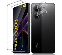Tempered Glass For Xiaomi Poco X7 Pro, 2+2 Pieces Screen Protector Film And Rear Camera Protector, 9h Hardness Film High Definition Bubble-Free