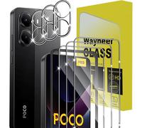 Tempered Glass For Xiaomi Poco X7 Pro 5g, [3+3 Pieces] Glass Screen Protector Camera, 9h Hardness Ultra Hd Anti-Scratch Screen Protector, With Easy Alignment Tool