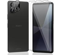 Tempered Glass For Xperia 10 Vi, Contain 2-Piece Screen Protector And 2-Piece Camera Lens Protector, 9h Hardness Anti-Scratch Protection Glass For Xperia 10 Vi