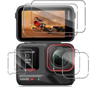 Tempered Glass Front for Insta360 Ace Pro 2 with Rear Camera Protector + PET Film,[6 Pieces] 9H Hardness Bubble-Free Screen Protector,Ultra HD Tempered Glass Film