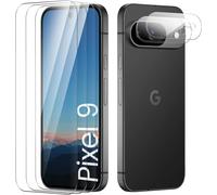Tempered Glass Screen Protector For Google Pixel 9 Full Screen, Edge-To-Edge, Bubble-Free, Anti-Scratch, 3 Pieces Tempered Glass + 2 Pieces Camera Screen Protector