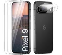 Tempered Glass Screen Protector For Google Pixel 9 Full Screen, Edge-To-Edge, Bubble-Free, Anti-Scratch, 3 Pieces Tempered Glass + 2 Pieces Camera Screen Protector