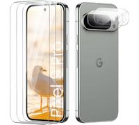 Tempered Glass Screen Protector For Google Pixel 9 Pro Full Screen, Edge-To-Edge, Bubble-Free, Anti-Scratch, 3 Pieces Tempered Glass + 2 Pieces Camera Screen Protector