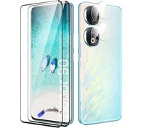 Tempered Glass Screen Protector For Honor 90, [Bubble Free] [Ultra Resistant] [Anti-Scratch] 2 Pieces Tempered Glass + 2 Camera Screen Protectors