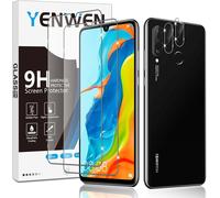 Tempered Glass Screen Protector For Huawei P30 Lite, 2 Pieces Screen Protector Film And 2 Pieces Rear Camera Protector, Anti Scratch, 9h Hardness Glass, Bubble-Free