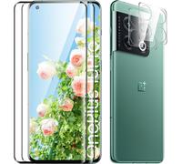 Tempered Glass Screen Protector For Oneplus 10 Pro Full Screen, Edge-To-Edge, Bubble Free, Anti-Scratch, 2 Pieces + 2 Pieces Camera Screen Protector