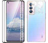 Tempered Glass Screen Protector For Oppo Find X3 Neo Full Screen, Edge-To-Edge, Bubble-Free, Anti-Scratch, 2 Pieces Tempered Glass + 2 Piece Camera Screen Protector