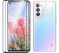 Tempered Glass Screen Protector For Oppo Find X3 Neo Full Screen, Edge-To-Edge, Bubble-Free, Anti-Scratch, 2 Pieces Tempered Glass + 2 Piece Camera Screen Protector