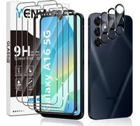 Tempered Glass Screen Protector For Samsung Galaxy A16 5g/4g 3 Pieces Screen Protector Film And 3 Pieces Rear Camera Protector For Samsung A 16, Anti Scratch, 9h Hardness Glass, Bubble-Free