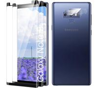 Tempered Glass Screen Protector For Samsung Galaxy Note 9 Full Screen, Edge-To-Edge, Bubble-Free, Anti-Scratch, 2 Pieces Tempered Glass + 2 Piece Camera Screen Protector