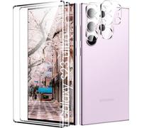Tempered Glass Screen Protector For Samsung Galaxy S23 Ultra [Bubble Free] [Ultra Resistant] [Anti-Scratch] 2 Pieces Tempered Glass + 2 Camera Screen Protectors