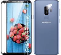 Tempered Glass Screen Protector For Samsung Galaxy S9 Plus, [Bubble Free] [Ultra Resistant] [Anti-Scratch] 2 Pieces Tempered Glass + 2 Camera Screen Protectors
