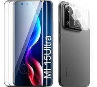 Tempered Glass Screen Protector For Xiaomi 15 Pro Full Screen, Edge-To-Edge, Bubble-Free, Anti-Scratch, 2 Pieces Tempered Glass + 2 Pieces Camera Screen Protector