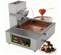 Tempéreuse à chocolat électrique, mélangeur à double commande avec thermostat et vitesse réglables, utilisée for chauffer et faire fondre les blocs de chocolat.(10kg)