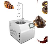 Tempéreuse À Chocolat Professionnelle De 7 L, À Poser sur Un Comptoir, avec Distributeur Automatique Et Table Vibrante, en Acier Inoxydable, pour Fontaine Et Enrobage De Fraises