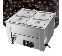 Tempéreuse Commerciale de Chocolat perlé, Serveur de Buffet de Grande capacité de 18 L avec couvercles en Acier Inoxydable pour Un Service Facile (4lids)