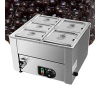 Tempéreuse Commerciale de Chocolat perlé, Serveur de Buffet de Grande capacité de 18 L avec couvercles en Acier Inoxydable pour Un Service Facile (5lids)