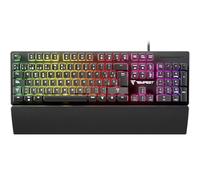 Tempest Doom Blaze Clavier Gaming RGB H-Mech, Silencieux, Repose-Poignet Magnétique, Switch Hybride, Layout AZERTY