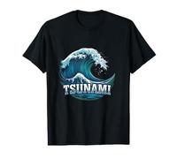 Tempête orageuse et Tsunami T-Shirt Graphique avec Valeur