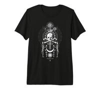 Templar - Skull and Sword - Occulte Sacred Geometry T-Shirt T-Shirt Haut de Gamme
