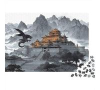 Temple Chinois Ancien Puzzle 1000 Pièces pour Adultes, Un Jeu De Dexérité Très Difficile Puzzle,Jeu Éducatif Aux Défis 70x50cm/1000pcs